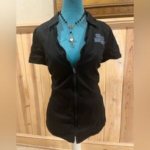 Harley-Davidson Black zip up shirt | Genuine Motorcycle |